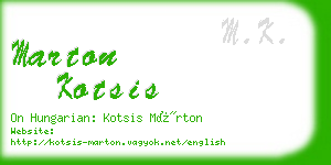 marton kotsis business card